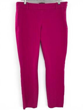 J.Crew Minnie Pants Womens 6 Hot Pink Fuchsia Stretch Ankle Career Preppy Barbie